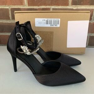 Journee Collection Womens LOXLEY Black Pointed Toe High Heel Pump US 7 M